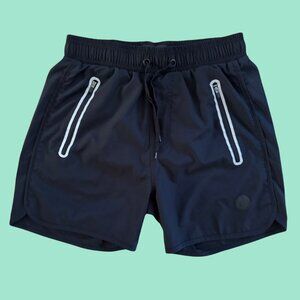 Black Athletic Shorts with Elastic Waistband